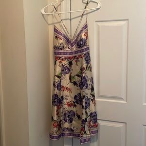 Pretty floral silk dress